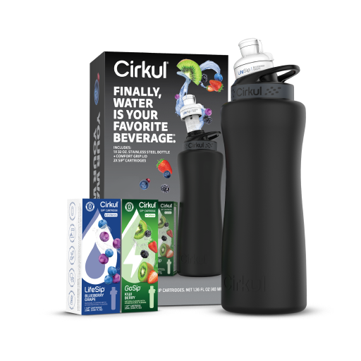 32oz. Matte Black Stainless Steel Bottle Starter Kit V8